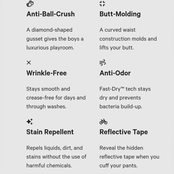 Jack Archer Mens Jetsetter Tech Pants, 33 x 30, Deep Blue, Performance, Golf - Picture 6 of 7